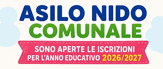 Aperte le iscrizioni all'Asilo nido comunale per l'anno educativo 2026/2027