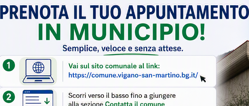 Istruzioni: Come prenotare un appuntamento in municipio ( da pc, da telefonino o da tablet)