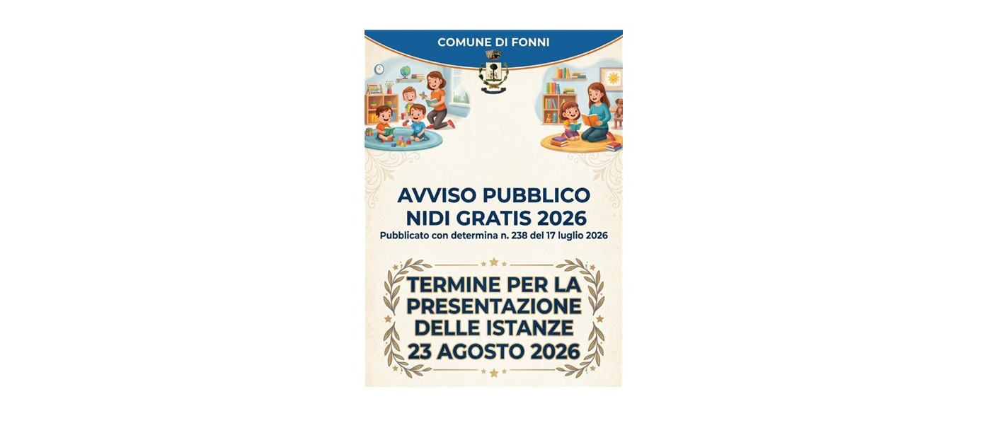 Avviso Pubblico “Nidi Gratis” Annualità 2026