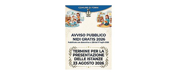 Avviso Pubblico “Nidi Gratis” Annualità 2026