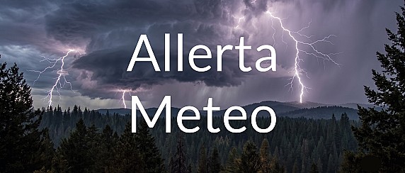 Avviso di condizioni meteorologiche avverse per temporali, forti raffiche di vento e grandinate