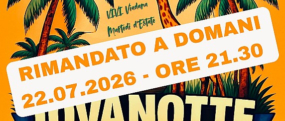 Jovanotte Tour Party 2026   EVENTO RIMANDATO A DOMANI SERA - MERCOLEDI' 22 LUGLIO - ORE 21.30 PIAZZA MANZONI.  Ingresso Gratuito