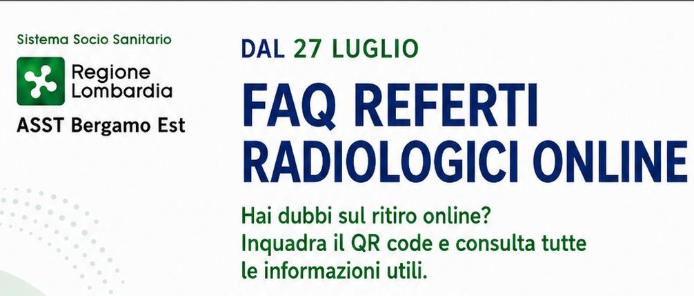 Consultazione e ritiro Online dei referti delle immagini radiologiche