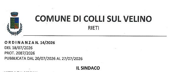 ORDINANZA N.14/2026