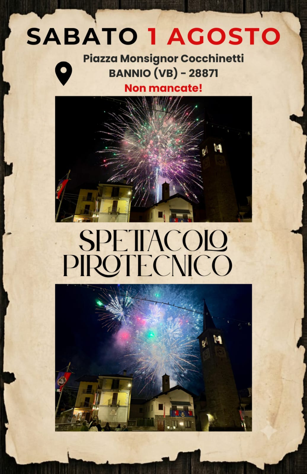 1 agosto  fuochi