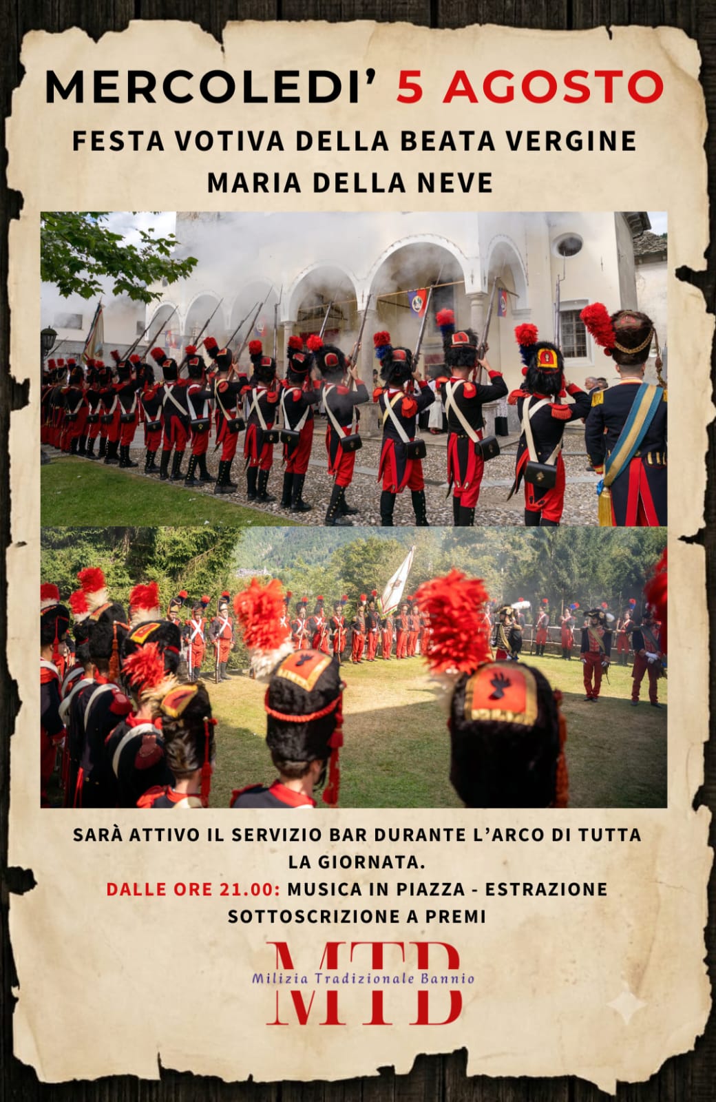 5 agosto festa Madonna Bannio 
