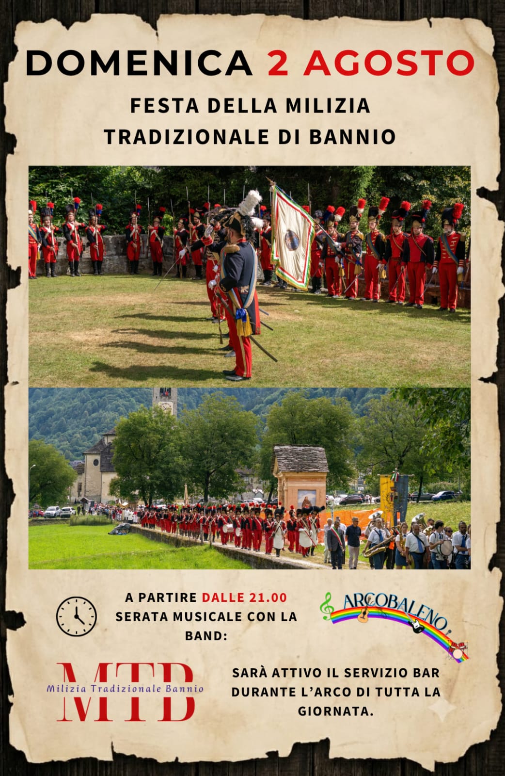2 agosto  festa milizia Bannio 