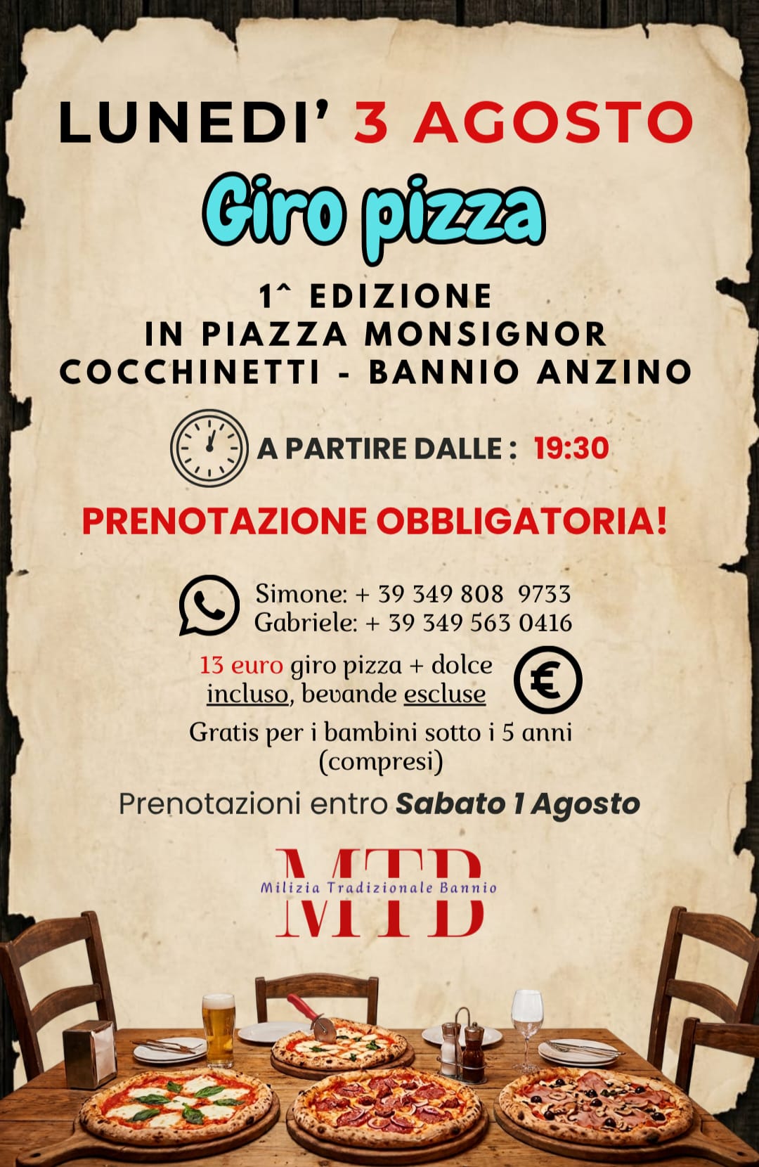 3 ago giro pizza