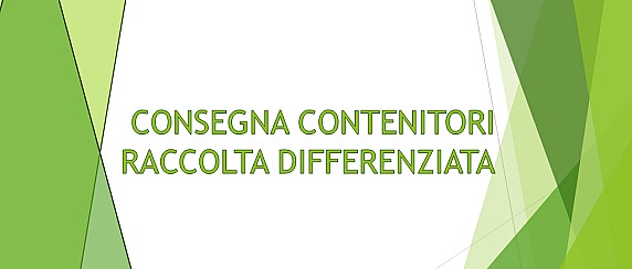 Consegna contenitori raccolta differenziata per il mese di agosto 2026