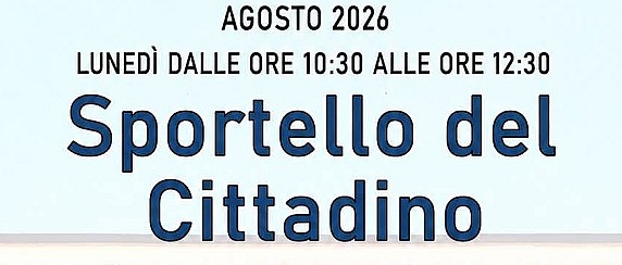 Sportello del Cittadino Agosto 2026