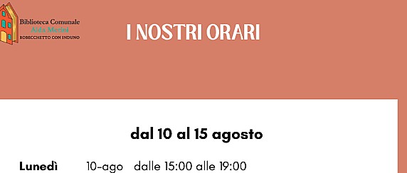 Variazione orario di apertura Biblioteca Alda Merini per l'estate