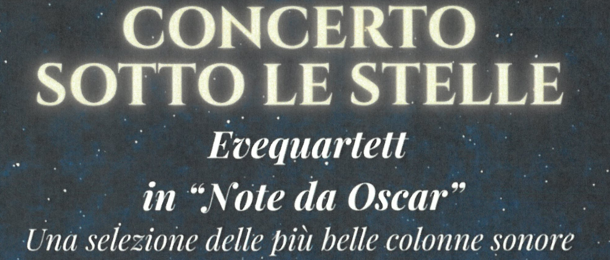 AVVISO ALLA CITTADINANZA PER CIRCOLAZIONE AUTO IN OCCASIONE DEL "CONCERTO SOTTO LE STELLE"