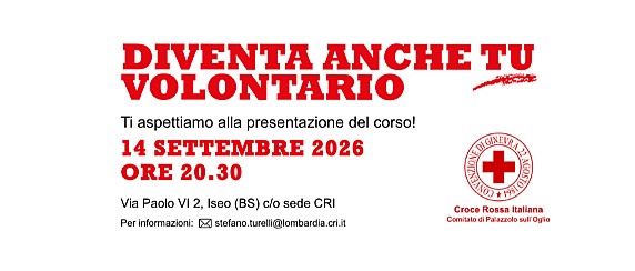 Corso di formazione per volontari della Croce Rossa Italiana 2026