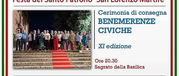 10 Agosto: Festa del Patrono a San Lorenzo in Campo tra Benemerenze Civiche e Concerto