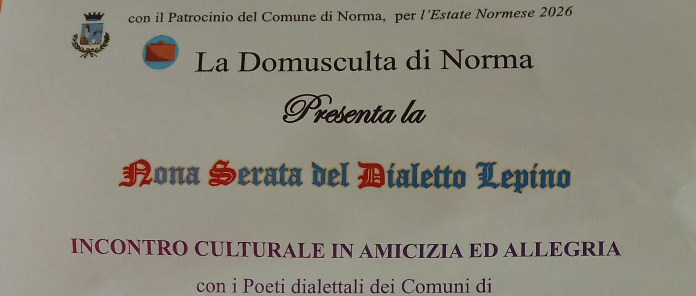 [NORMA ESTATE 2026] Serata del dialetto Lepino