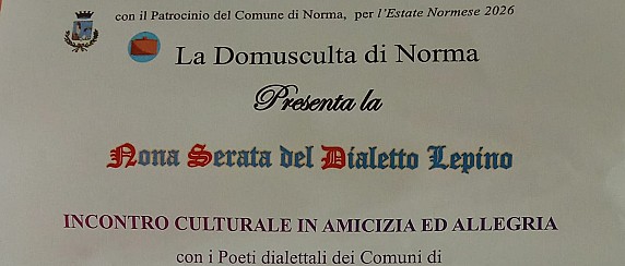 [NORMA ESTATE 2026] Serata del dialetto Lepino