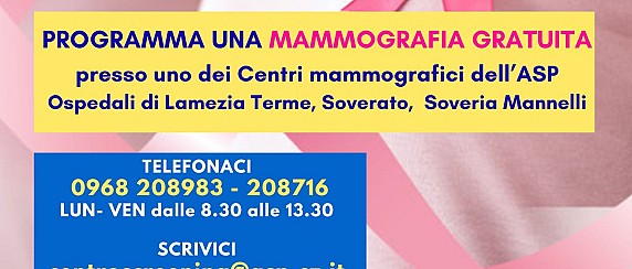 Programma di screening oncologico per la prevenzione del tumore alla mammella
