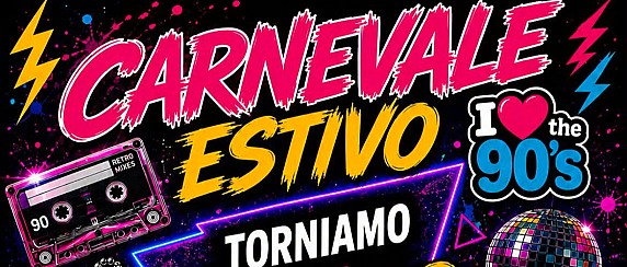 Carnevale Estivo 2026: aperte le iscrizioni per maschere, gruppi mascherati e carri allegorici