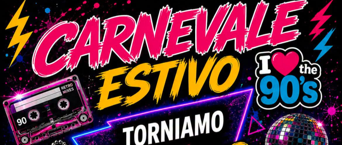 Carnevale Estivo 2026: aperte le iscrizioni per maschere, gruppi mascherati e carri allegorici