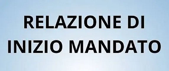 Pubblicazione Relazione di inizio mandato