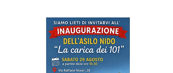 Inaugurazione del nuovo asilo nido "La carica dei 101"