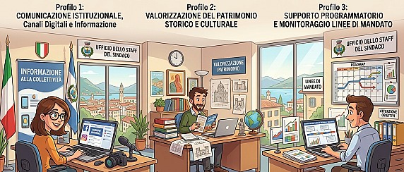 Avviso pubblico per l’assunzione di n. 3 unità a tempo determinato e parziale (12 ore settimanali) presso l'ufficio di staff del sindaco ex art. 90 d.lgs. n. 267/2000.