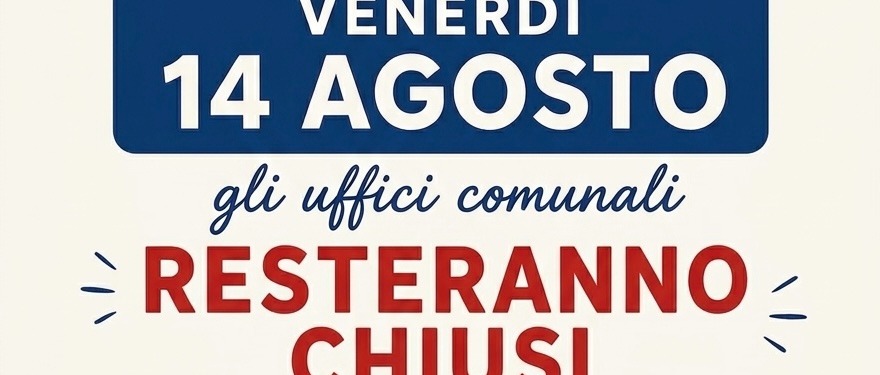 Avviso chiusura uffici comunali