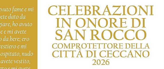 Celebrazioni in onore di San Rocco, Comprotettore di Ceccano.