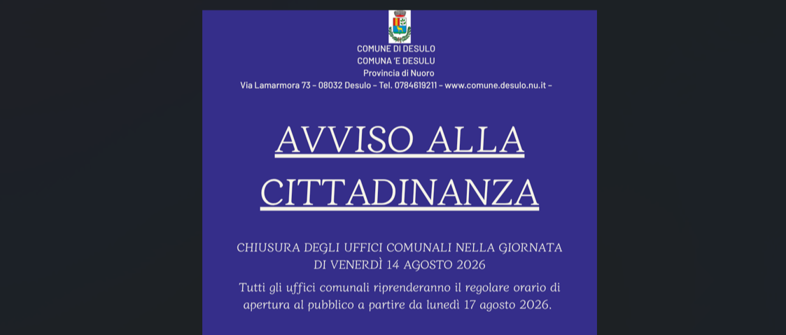 AVVISO CHIUSURA UFFICI