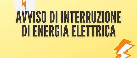 Interruzione temporanea dell'energia elettrica – Mercoledì 19 agosto 2026