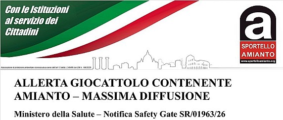 Allerta giocattolo contenente amianto