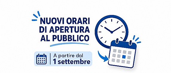 Nuovi orari di apertura al pubblico del Palazzo Comunale e della Biblioteca Comunale