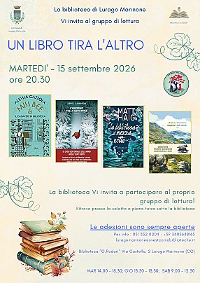 Gruppo di lettura - 15 settembre 2026