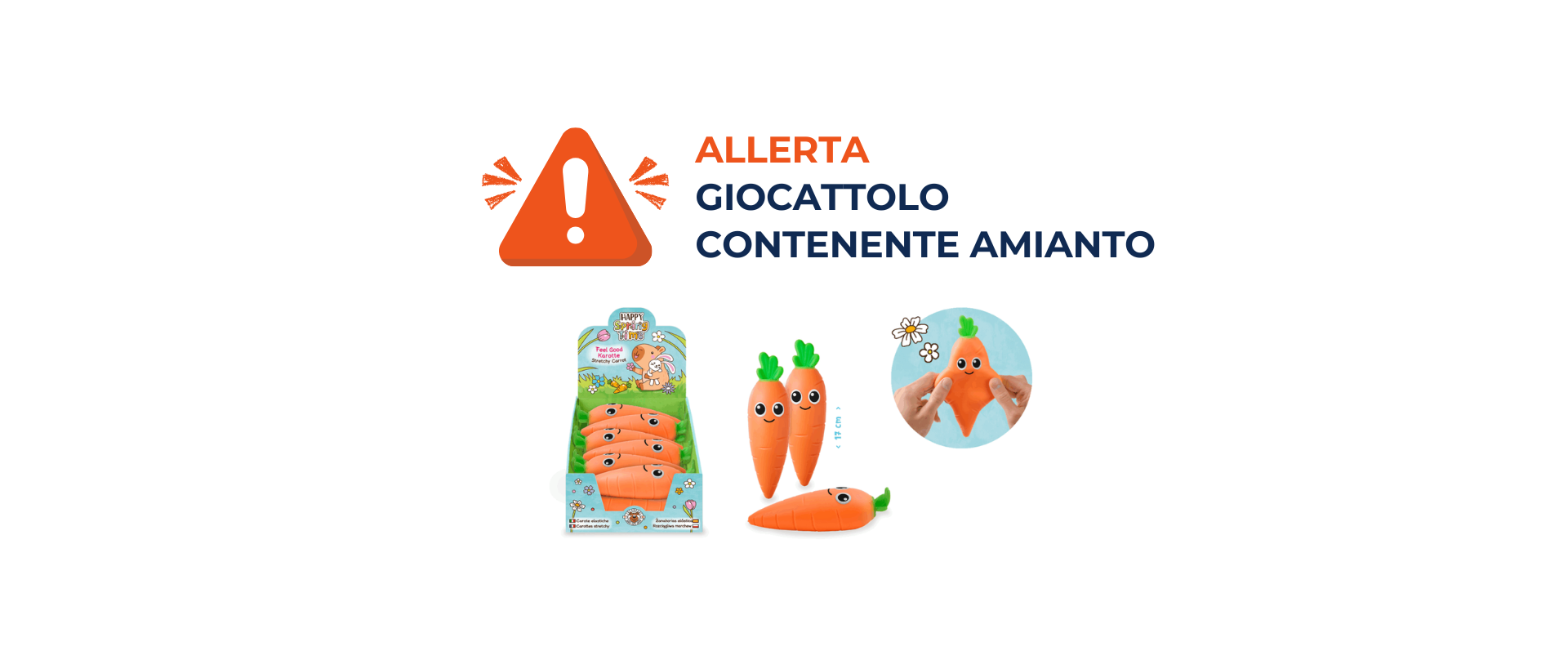 Allerta per giocattolo contenente sabbia contaminata da amianto