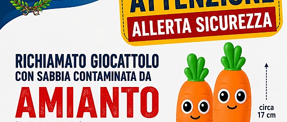 Allerta del Ministero della Salute per giocattolo contenente amianto