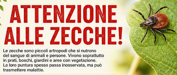 Informativa per i cittadini - Arbovirosi - Attenzione alle zecche