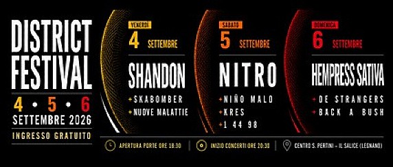 District Festival, tre giorni di musica a Mazzafame