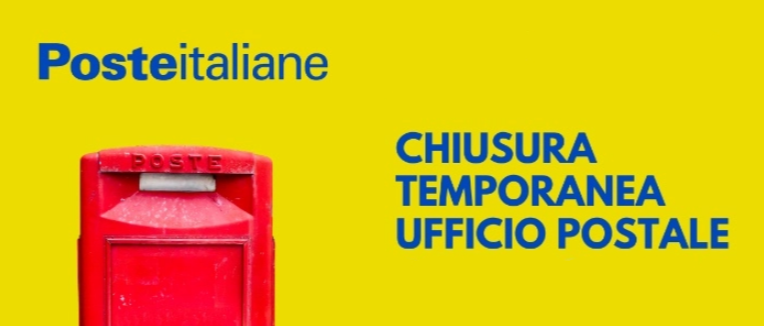 AVVISO ALLA CITTADINANZA - CHIUSURA UFFICIO POSTALE di VEDANO OLONA dal 17/09/2026 al 20/10/2026