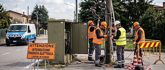 Avvisi di interruzione di energia elettrica varie strade lunedì 07/09/2026