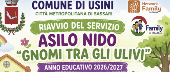 RIAVVIO DEL SERVIZIO ASILO NIDO “GNOMI TRA GLI ULIVI” – ANNO EDUCATIVO 2026/2027