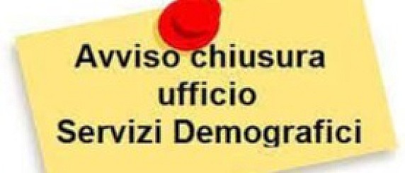 Chiusura Ufficio Anagrafe e Stato Civile  - 08 settembre 2026