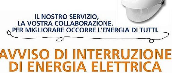 Avviso di interruzione di energia elettrica