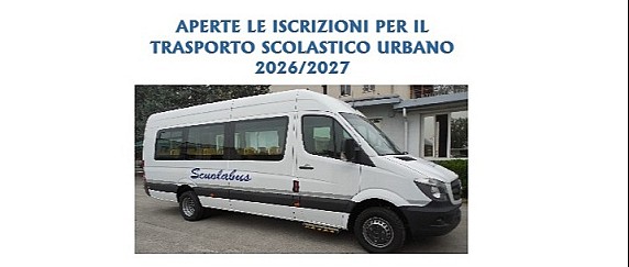 AVVISO PRE ISCRIZIONE TRASPORTO SCOLASTICO URBANO PER LE SCUOLE DELL'INFANZIA - PRIMARIA - SECONDARIA DI I GRADO ANNO SCOLASTICO 2026/2027