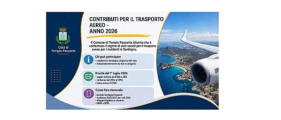 Contributi per il trasporto aereo dei residenti in Sardegna: nuove modalità e termini per le domande