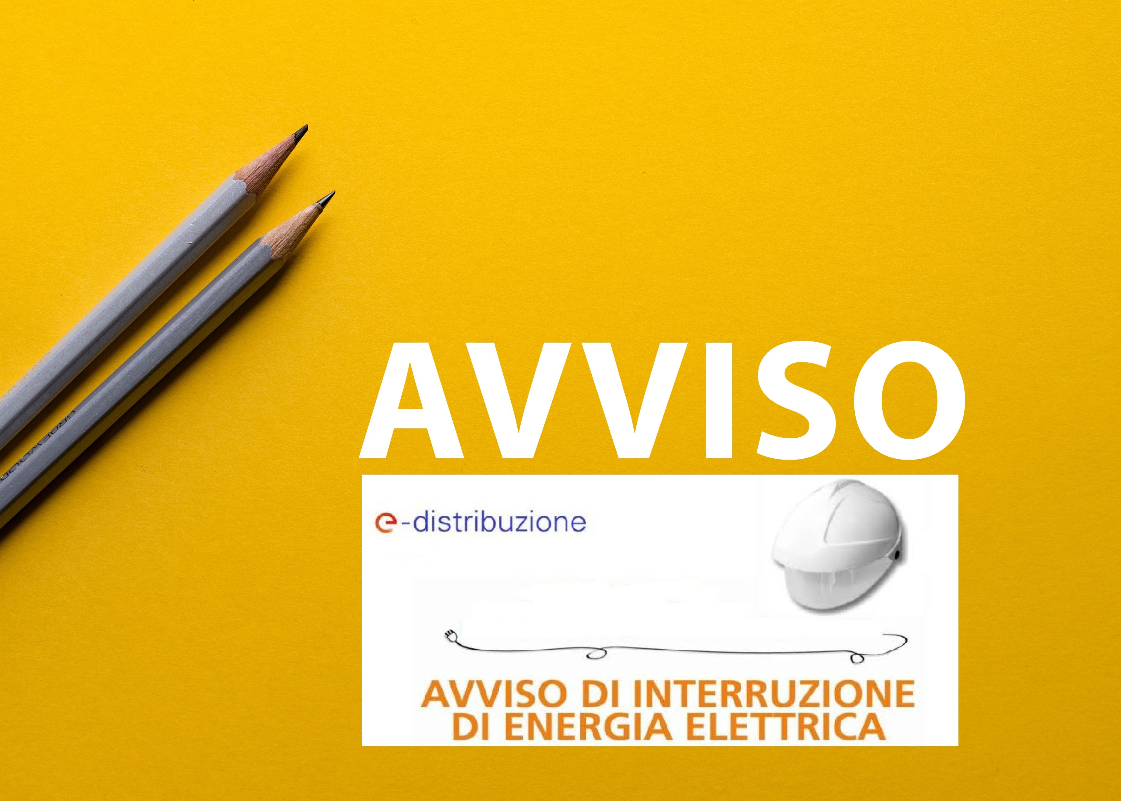 AVVISO DI INTERRUZIONE ENERGIA ELETTRICA NEL COMUNE DI TERRE ROVERESCHE