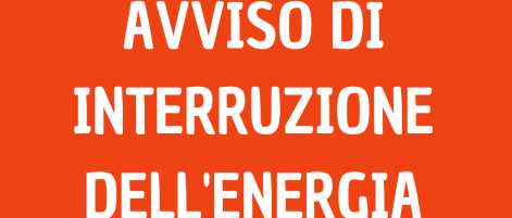 AVVISO ITERRUZIONE ENEGIA ELETTRICA MARTEDI' 15 SETTEMBRE 2026