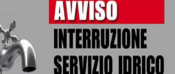 AVVISO SOSPENSIONE IDRICA - MARTEDÌ 15 SETTEMBRE