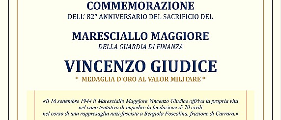 Commemorazione del Maresciallo Maggiore Vincenzo Giudice