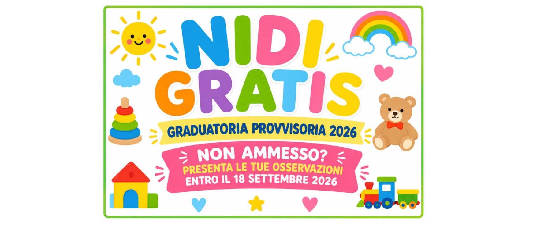 Graduatoria Bonus Nidi Gratis anno 2026