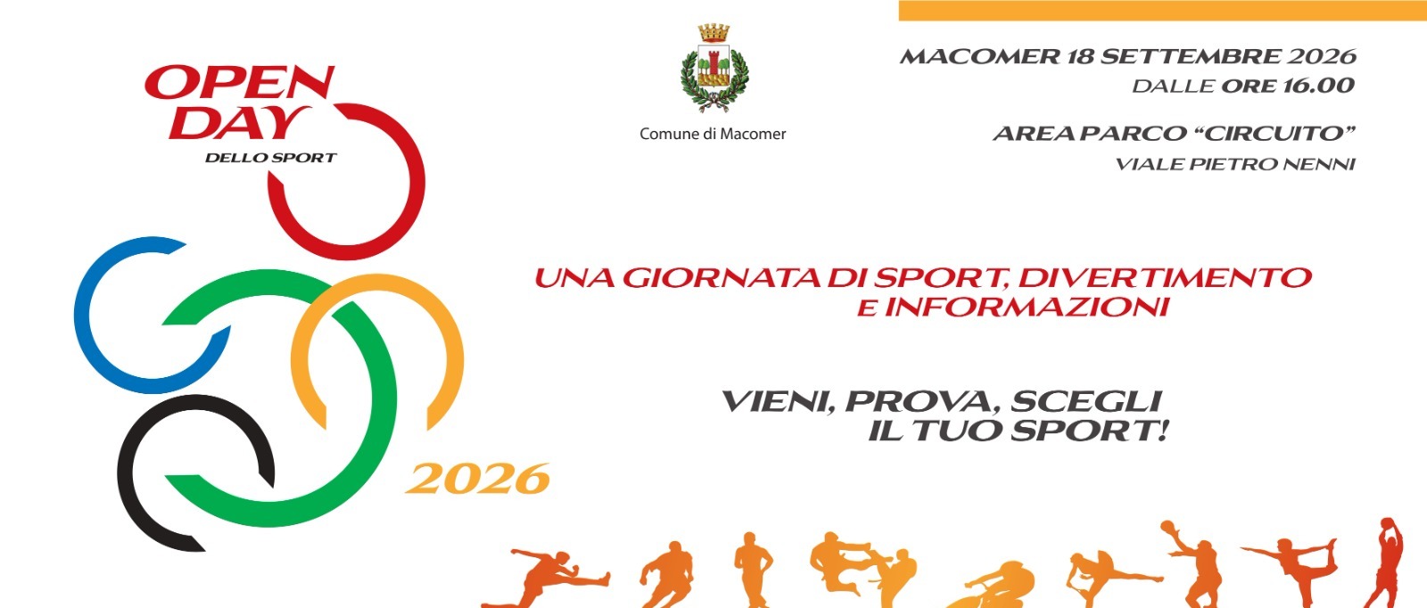 Lo Sport promosso a Settembre: Open day dello Sport 2026
